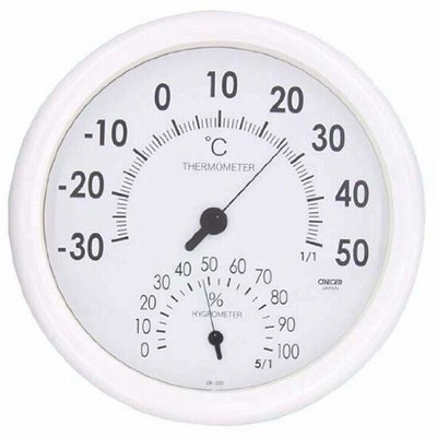 クレセル 温湿度計 ホワイト CR-320W