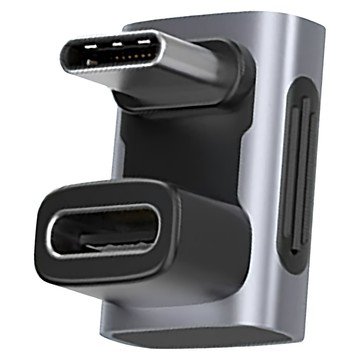 HAGiBiS 海備思 Type-C轉接頭 U型彎  1個  深空灰  20mm