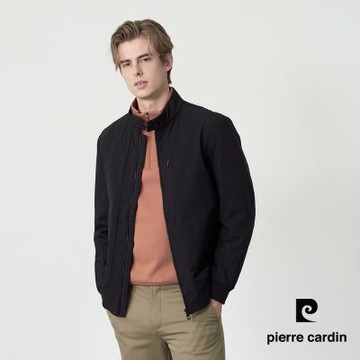 pierre cardin 皮爾卡登 休閒服飾 男款 輕暖保暖立領彈力鋪棉外套-黑色(5255701-99)
