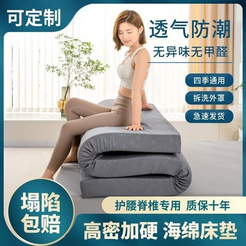 床墊 宿舍 單人床墊 60D高密度海綿床墊記憶回彈棉加硬不塌陷榻榻米墊飄窗墊炕墊