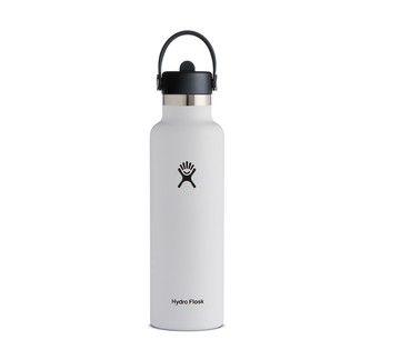 【【蘋果戶外】】Hydro Flask【標準口 / 吸管蓋 / 620ml】21oz 經典白 美國不鏽鋼保溫保冰瓶 保冷保溫瓶 不含雙酚A