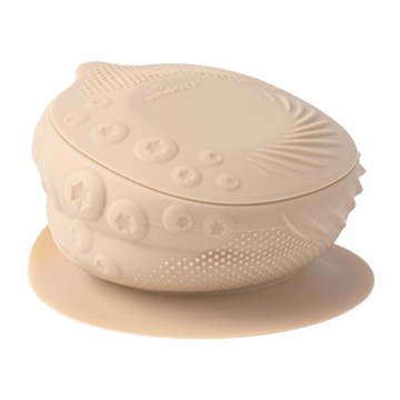 miniware 五感寶貝鉑金矽膠碗  杏仁奶油  1個