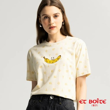 滿印LOGO老花香蕉短TEE