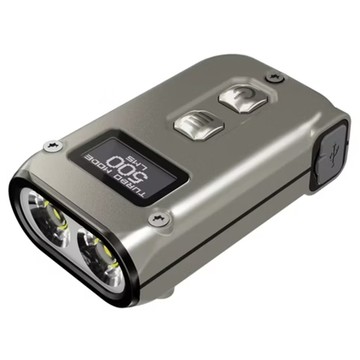 NITECORE 奈特科爾 TINI2 鈦合金匙扣燈 Ti 500流明 OLED顯示 USB-C  1個  銀色