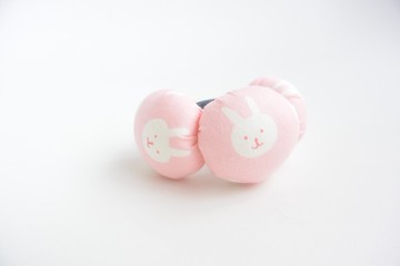 手感圓圈圈髮束 - 小白兔