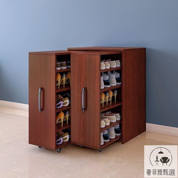 鞋櫃/鞋架 免運 公司貨 小戶型可移動鞋架帶輪抽拉式鞋櫃抽拉式儲物櫃出租房簡約現代收納 PDD-152快速出貨