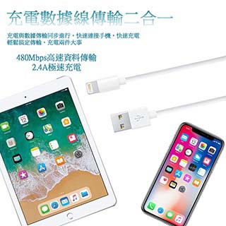 SONGWIN iPhone Lightning 8Pin MFI蘋果認證 傳輸充電線1.6M (二入)