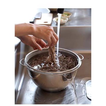 日本進口家事問屋304不銹鋼料理盆帶壺嘴備菜盆廚房洗菜盆瀝水籃