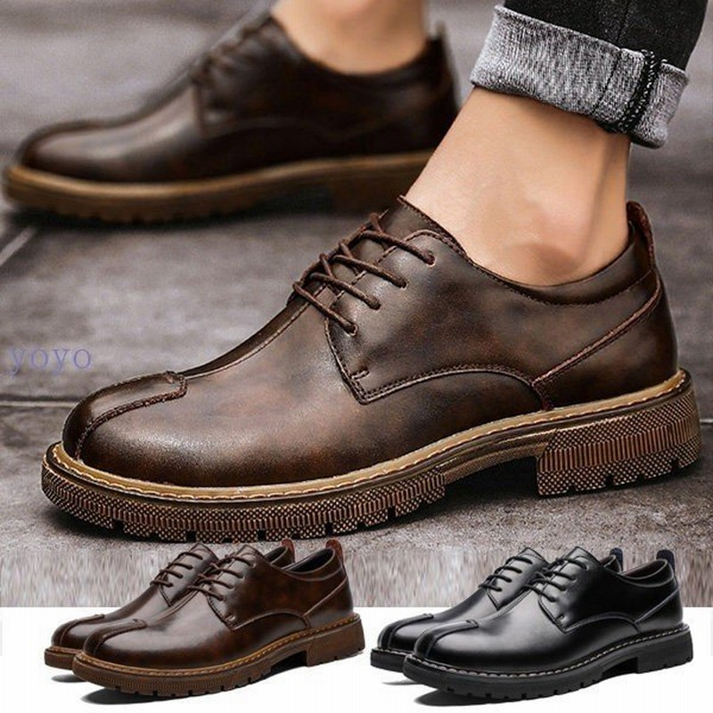 ビジネスシューズ メンズ 本革 メンズシューズ 紳士靴 ブーツ カジュアルシューズ 幅広 本革靴 靴 代 30代 40代 50代 通販 Lineポイント最大get Lineショッピング