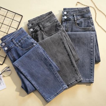 廣州新塘牛仔褲女春秋季2025新款大碼胖mm顯瘦褲子女士老爹哈倫褲