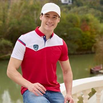 LEIDOOE休閒棉感吸排男短POLO衫(96169)