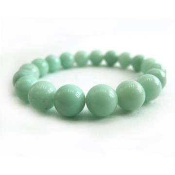 Hera頂級濃郁湛藍綠天河石手珠(10mm)