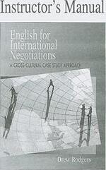 English for International Negotiations Instructor's Manual (1版) Rodgers  Cambridge