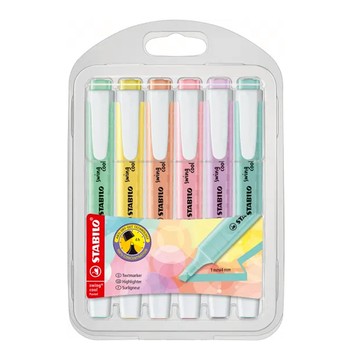 【STABILO】思筆樂 swing cool 樂酷馬卡龍螢光筆 6色組 / 盒 275/6-08