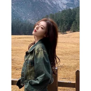 意大利replay復古港風牛仔外套女短款休閑百搭時尚薄款夾克上衣