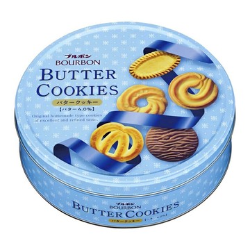 BOURBON 北日本 奶油曲奇餅禮盒  蝴蝶捲型餅乾 12個 + 捲型餅乾 12個 + 砂糖奶油味餅乾 12個 + 奶油可可味餅乾 12個 + 塔型餅乾 12個  1盒