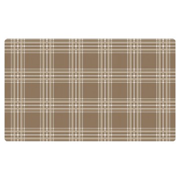 PVC防油防水皮革地墊 短款  75 x 45cm  蘇格蘭栗子棕  1個