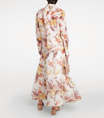 Zimmermann Matchmaker printed linen and silk shirt