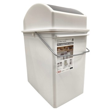 like-it PUSH OPEN TRASH BIN 搖蓋式矮版垃圾桶 S137080016 1.17kg 17L  44.5 x 35.5 x24cm  白色