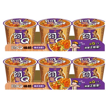 統一 阿Q桶麵 韓式泡菜風味 102g  6入