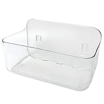 UdiLife 優的生活大師 大款可瀝水置物架 可壁掛 輕鬆安裝 底部瀝水孔  透明色  1個