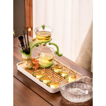 玻璃懶人自動茶具套裝輕奢高檔泡茶神器家用2025新款功夫茶壺茶杯