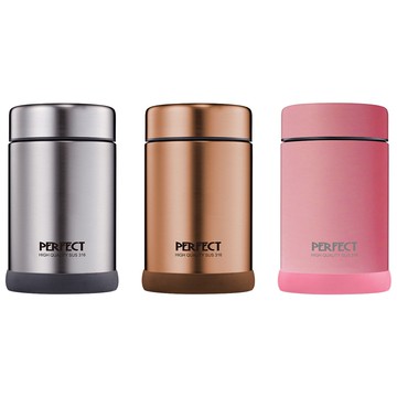 PERFECT 理想牌 品味316不鏽鋼真空食物罐 玫瑰金500cc-Leidea樂德兒
