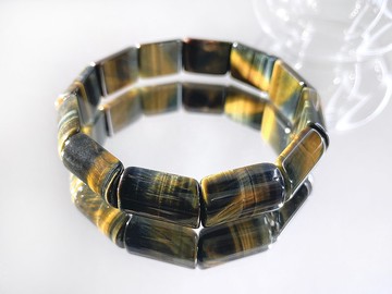 墨竹 | 竹節虎眼石串珠 男款 招財手珠串  | 天然石手鍊