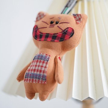 可愛動物布藝玩偶掛件122707C