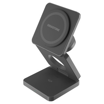 GIGASTONE 立達 Qi2 三合一磁吸式無線充電盤 WP-9341G  黑色  iPhone/AirPods/Apple Watch  1個