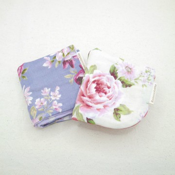 蓬鬆柔軟八層紗布手帕 / 薔薇-Rose Garden / L・20×20cm / Fuwamoko