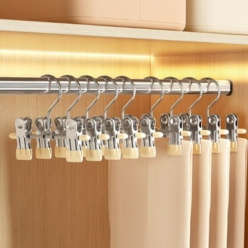 台灣出貨🔥衣架 掛衣架 多功能掛勾夾 不鏽鋼夾  褲子夾 晾衣夾 曬夾 掛勾夾 褲夾 夾子掛勾 兒童褲架 帽子收納
