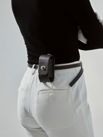 Compact Detachable Two-Ball Belt Bag [Deep Grey]
