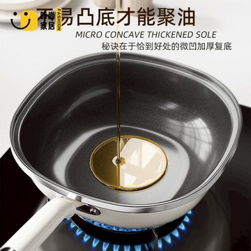 免運 廚房炒菜鍋 家用鍋 鈦晶陶瓷不粘鍋炒鍋家用無煙廚房燃氣灶電磁爐通用0涂層輕便特厚全館折扣 售後保障 工廠現貨直銷 可開發票 s5529