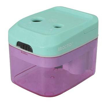 INOZTO二孔電動鉛筆刨(綠+紫)