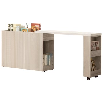 Homelike 喜家居單人3.5尺功能型書桌拉合床頭(2151)