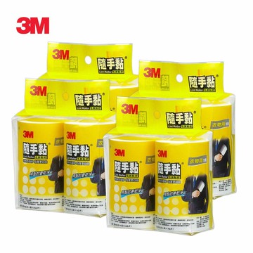 【3M】百利 隨手黏衣物用毛絮黏把補充包-56張x8捲