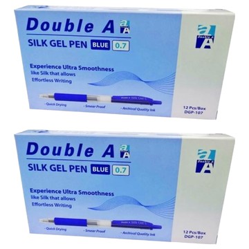 Double A 中性筆 0.7mm 12支  藍色  2盒