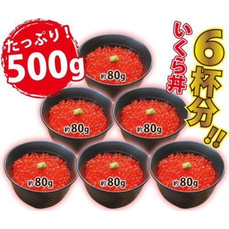 いくら醤油漬け 北海道産 500g （250ｇ×2パック） 笹谷商店 しそひじき ふりかけ 付き冷凍 越前宝や