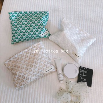 【YUU布包】復古幾何提花小號化妝包補妝袋手機袋氣墊口紅收納包