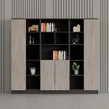 優樂悅~比典辦公文件柜現代簡約辦公室落地資料架高柜儲物木質組合家具【可開發票】 免運 辦公桌