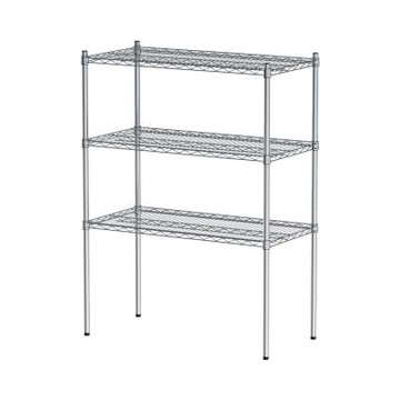 dayneeds 荷重型 90x45x120cm三層電鍍(鎖管)波浪架 超強耐重/倉儲架/置物架