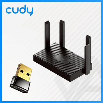 cudy USB網卡套裝組合 AX1500 WIFI無線路由器 + AC650 USB無線網卡