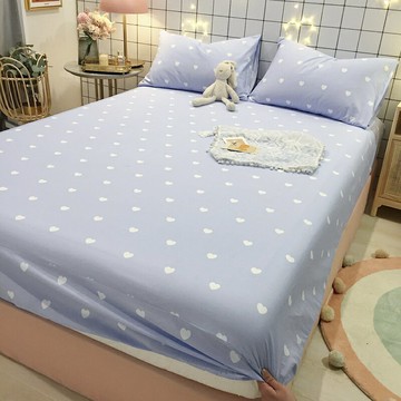 小清新ins風100純棉床笠全棉床罩單件夏季床墊保護罩床套罩防塵罩