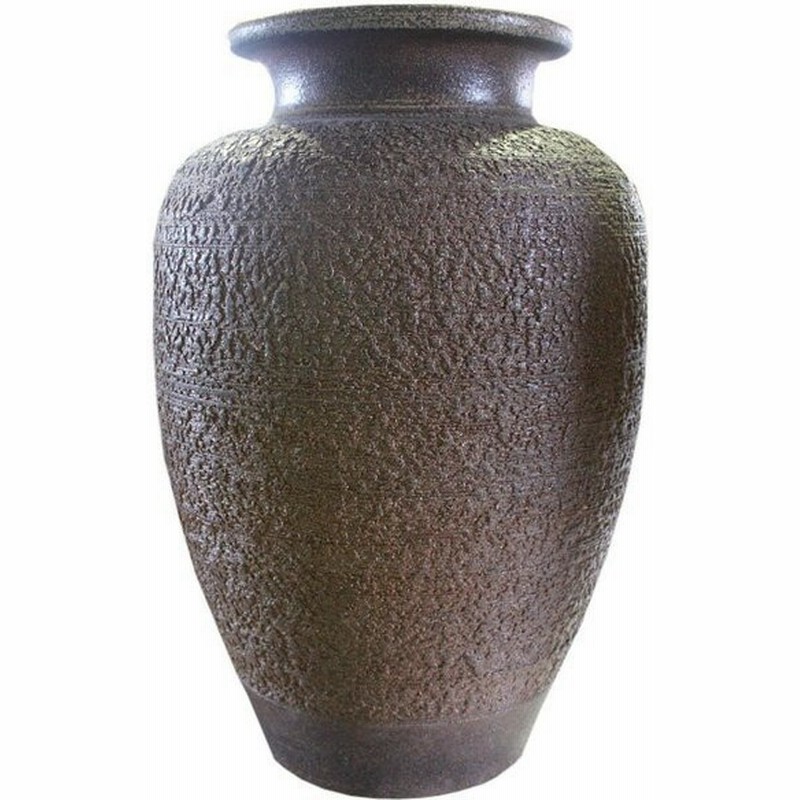 信楽焼 花瓶 花器 窯肌松皮壺型花瓶 号 陶器 和風 大きい 通販 Lineポイント最大0 5 Get Lineショッピング