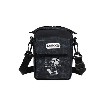 【OUTDOOR】史努比SNOOPY 75週年直式側背包-黑色 ODP24Q04BK