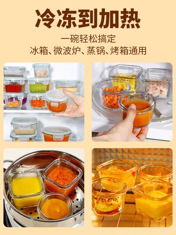 輔食盒可蒸煮微波爐加熱碗玻璃保鮮盒食品留樣盒迷你小飯盒 幸福驛站