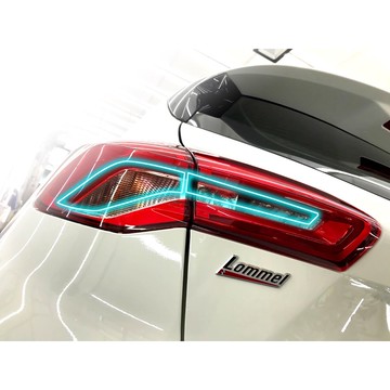 小馬汽車工坊_Ford_Focus_MK4_Lommel_ST WAGON_4件式燻黑尾燈膜_DIY燈膜