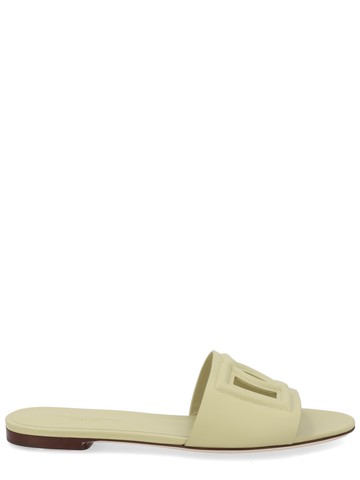 dolce & gabbana slide sandal with logo