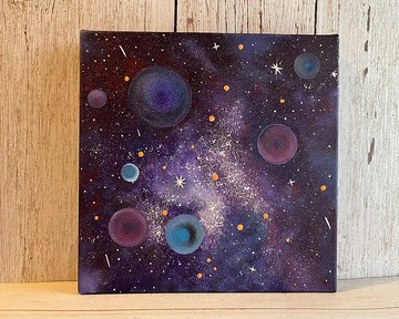 宇宙#25 壓克力畫 療癒生活 20x20 居家裝飾 藝術作品手繪